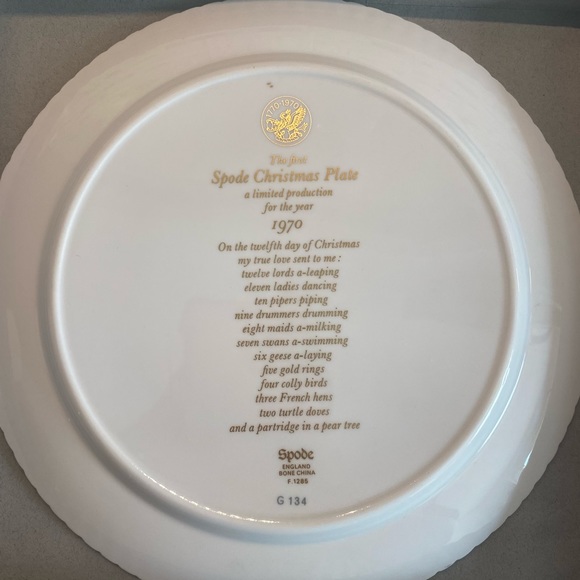 Vintage 1970 Spode Christmas plate - Picture 2 of 5